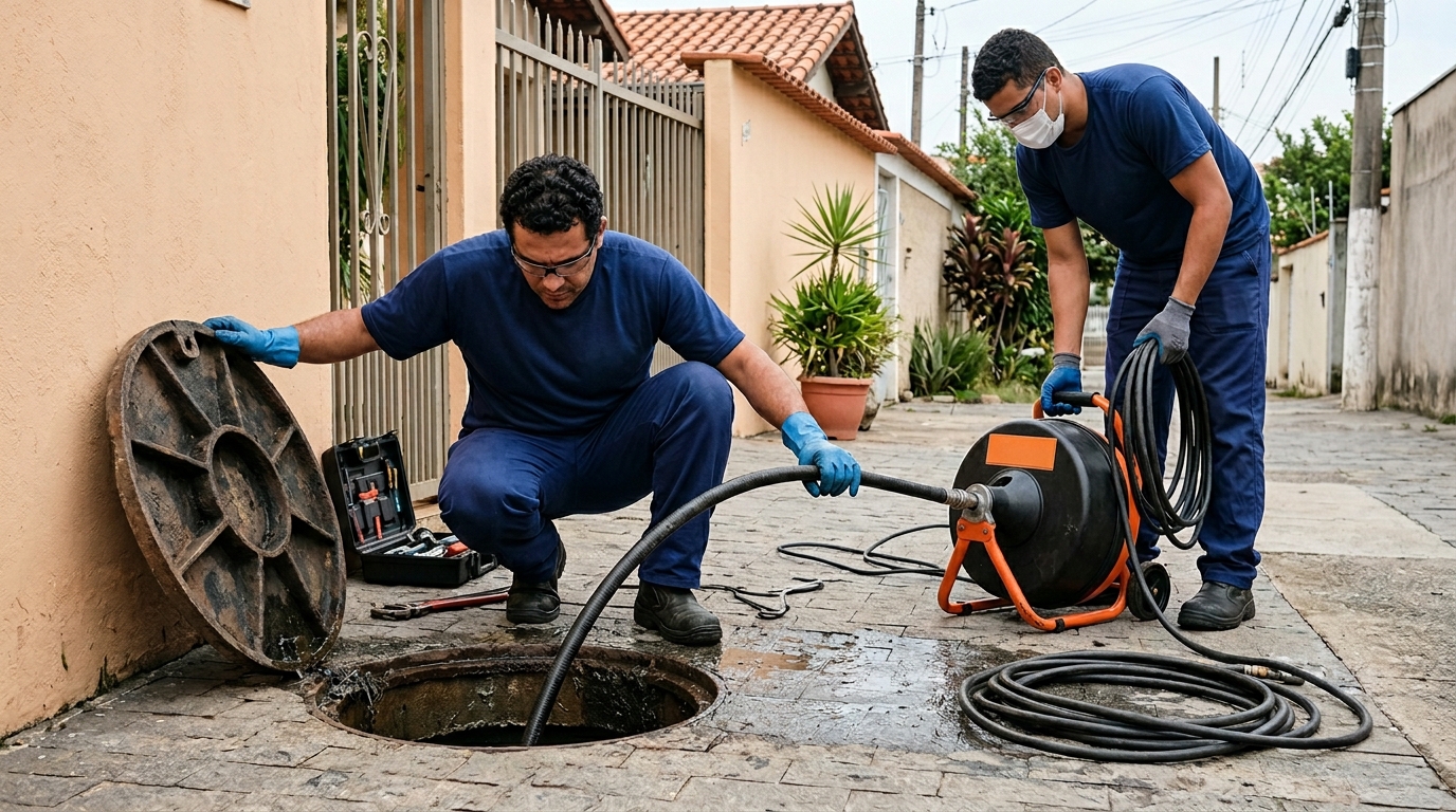 Desentupimento de esgoto perto de mim em Curitiba-PR